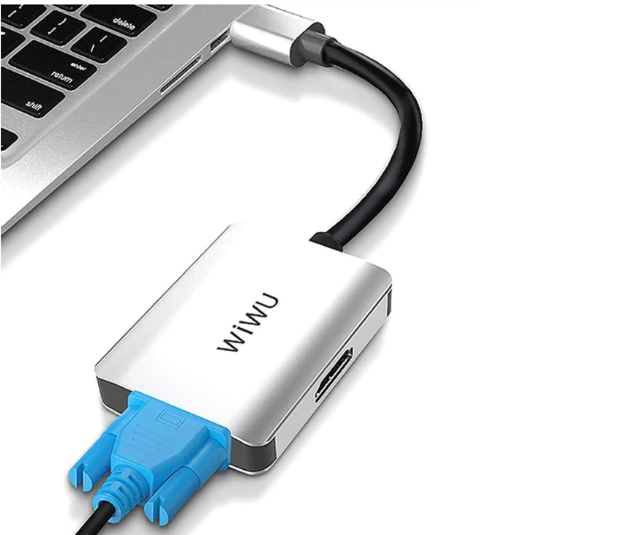 Wiwu A20VHG Alpha 2 In 1 USB-C Hub A20Vh - Grey - Zoom Image 4