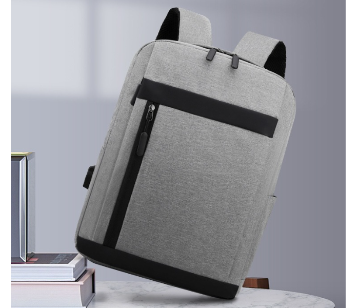 FN Unisex 3 Piece Business Laptop Backpack - Grey - Zoom Image 1