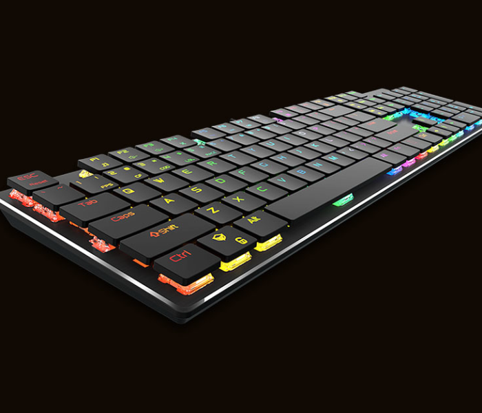 Meetion MT-MK80 Ultra-thin RGB Mechanical Keyboard -Black - Zoom Image 3