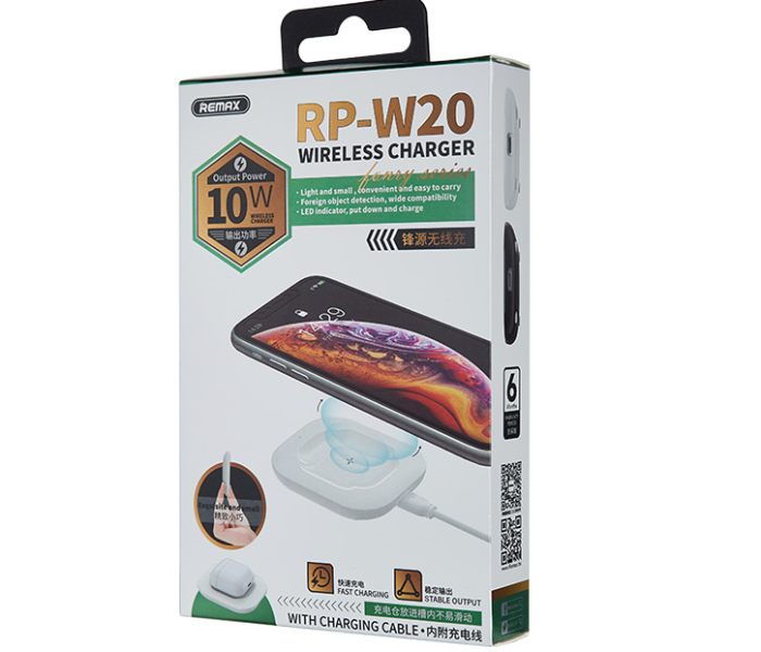 Remax RP-W20 10W Fonry Series Wireless Charger - Black - Zoom Image 2