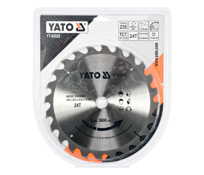 Yato YT-60668 24 Teeth TCT Wood Blade - Silver - Zoom Image 2