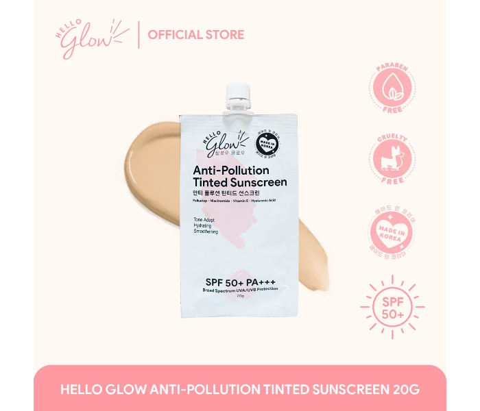 Hello Glow HGAPTS01 ?20G Anti-Pollution Tinted Sunscreen - Zoom Image 1