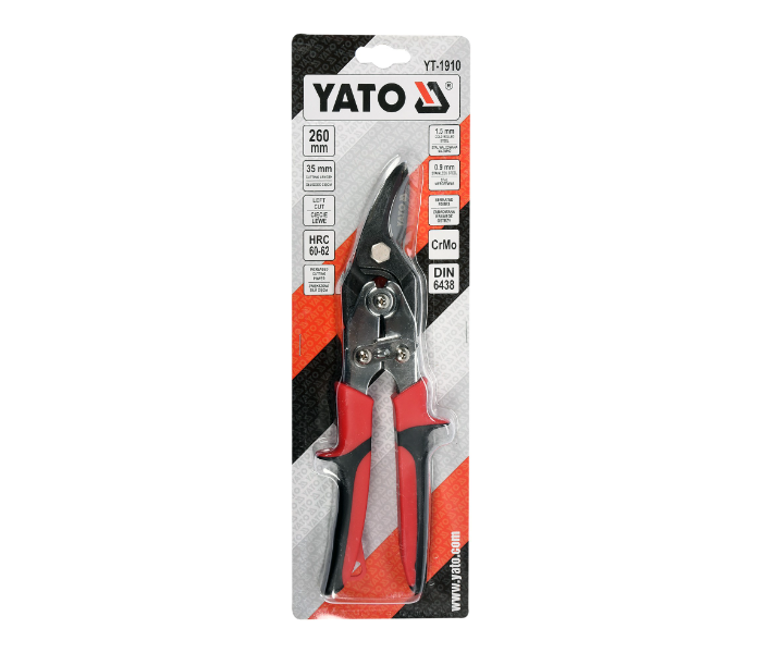 Yato YT-1910 Cr-Mo Steel Left Tin Snip - Black and Red - Zoom Image 2