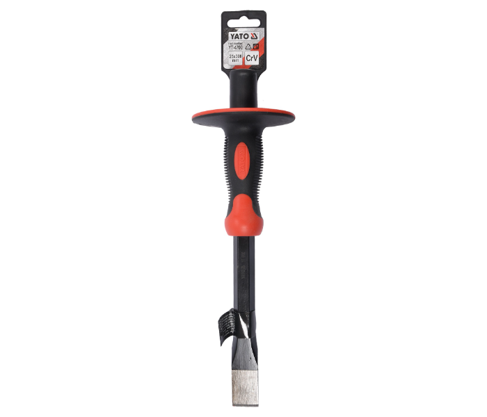 Yato YT-4700 300mm CrV Steel Cold Chisel with Protection - Black and Red - Zoom Image 2