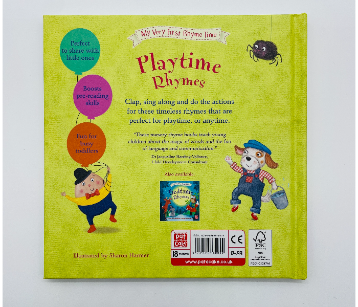 My Very First Rhyme Time Playtime Rhymes Kids Book Published by Pat-A-Cake - Zoom Image 2