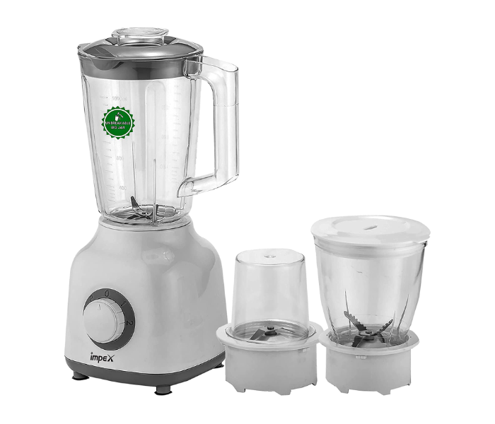 Impex BL 3503B 300W 2 Speed Control 3 in 1 Blender Mixer Grinder -White - Zoom Image 1