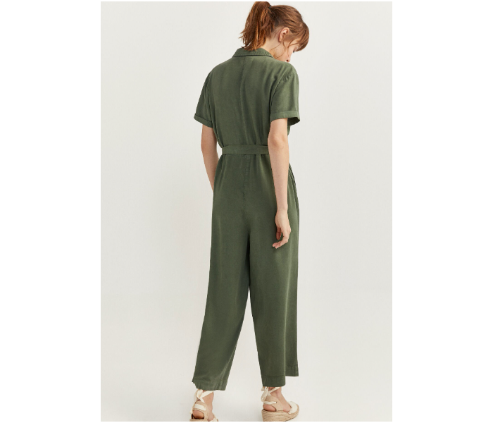 Springfield 683733628 Large Cotton Jumpsuit for Women - Green - Zoom Image 2