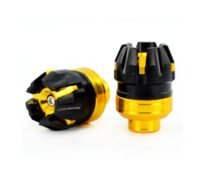 2 Piece Aluminium Alloy Protective Axle Cap - Gold - Zoom Image