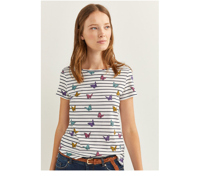 Springfield 886811599 Large T-Shirt for Women - White - Zoom Image 1