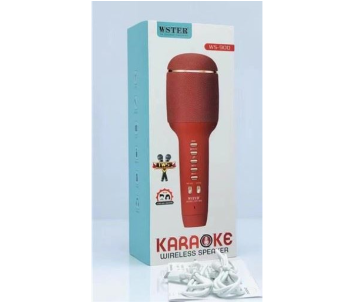 WSTER WS-900 Wireless Kids Karaoke Microphone with Speaker - Red - Zoom Image