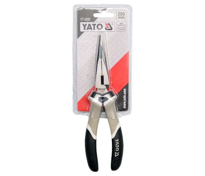 Yato YT-6587 8 Inch High Leverage Long Nose Plier - Grey and Black - Zoom Image 2