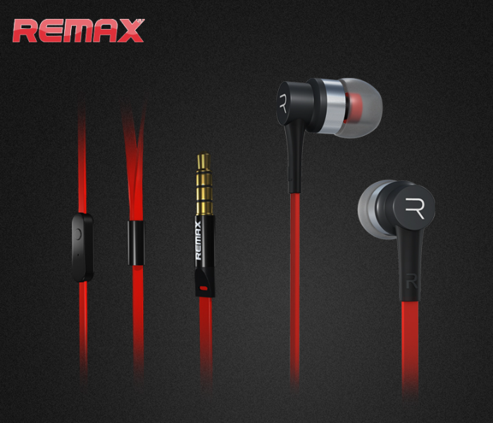 Remax RM-535i High Performance In-Ear Wired Earphone - Red - Zoom Image 1