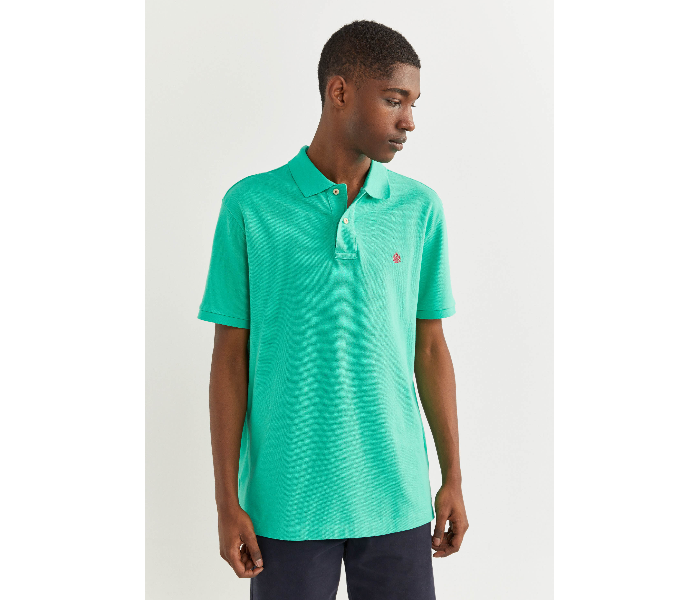 Springfield 855102225 XL Basic Polo Shirt for Men - Green - Zoom Image 1