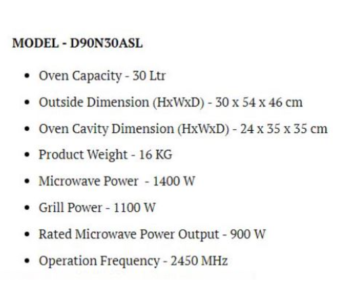 Reem D90N30ASL 1400W 30 Litre Micro Oven - Silver - Zoom Image 2
