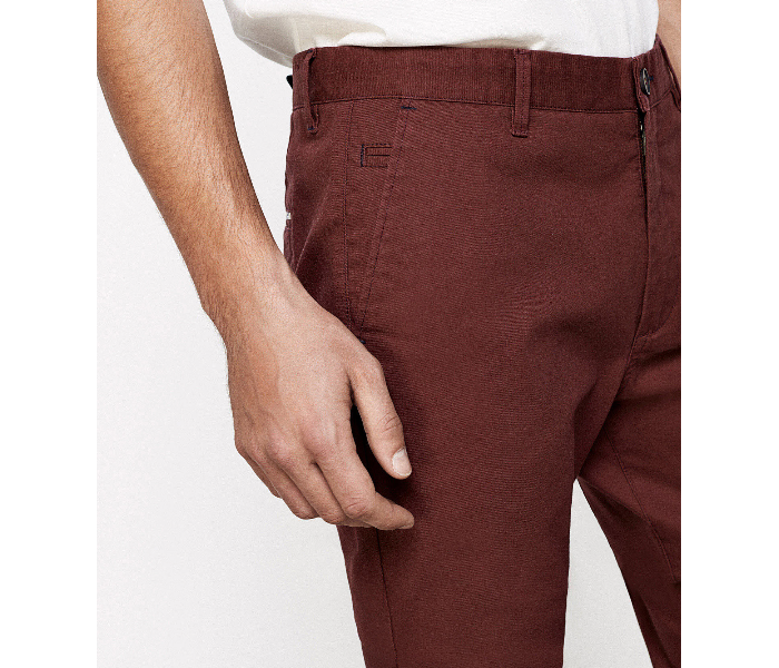 Springfield 155343769 Size 36 Chinos for Men - Maroon - Zoom Image 2