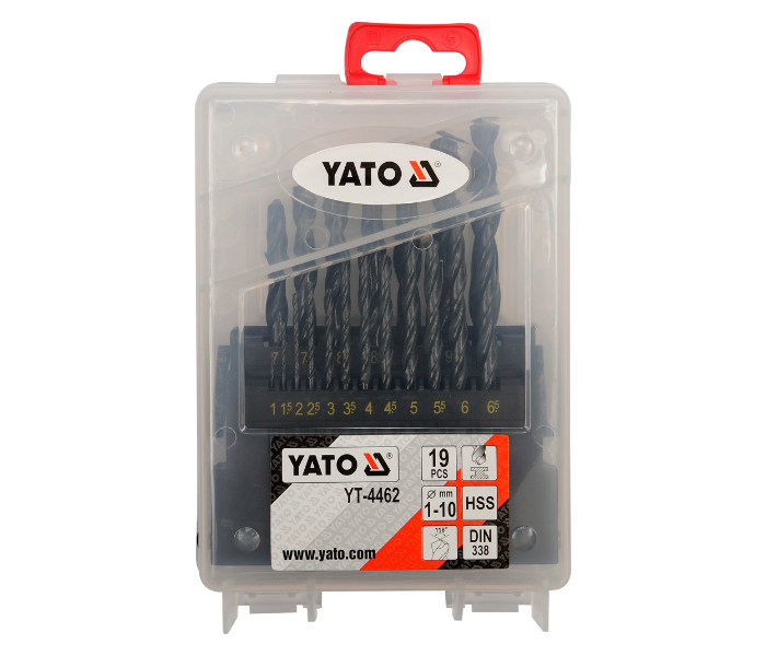 Yato YT-4462 19 Piece HS Steel Twist Drill Bit Set - Black - Zoom Image 2