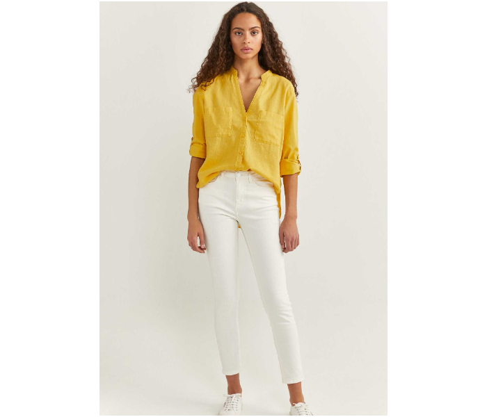 Springfield 679736907 Size 42 Long Sleeve Blouse for Women - Yellow - Zoom Image 2