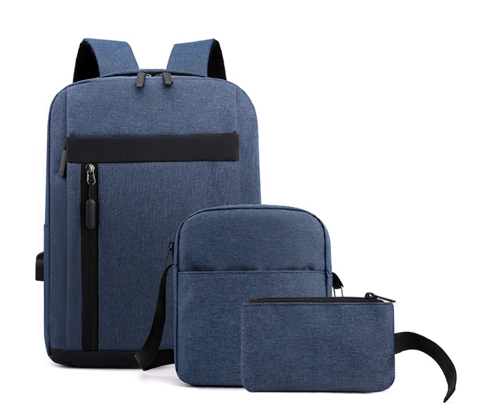 FN Unisex 3 Piece Business Laptop Backpack - Blue - Zoom Image 1