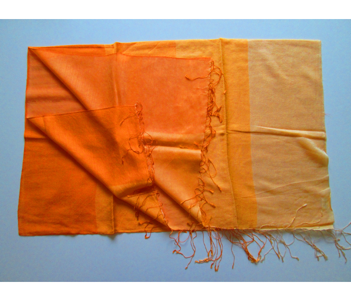 Style It STY-PSS-CO Genuine Hand Woven Pashmina Shawl - Orange - Zoom Image 2