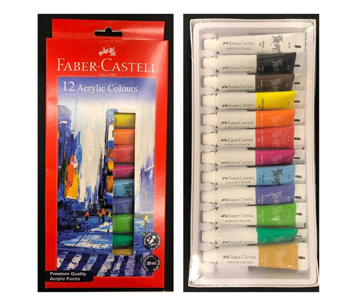 Faber Castell 12 Piece Premium Quality Acrylic Colours - Zoom Image