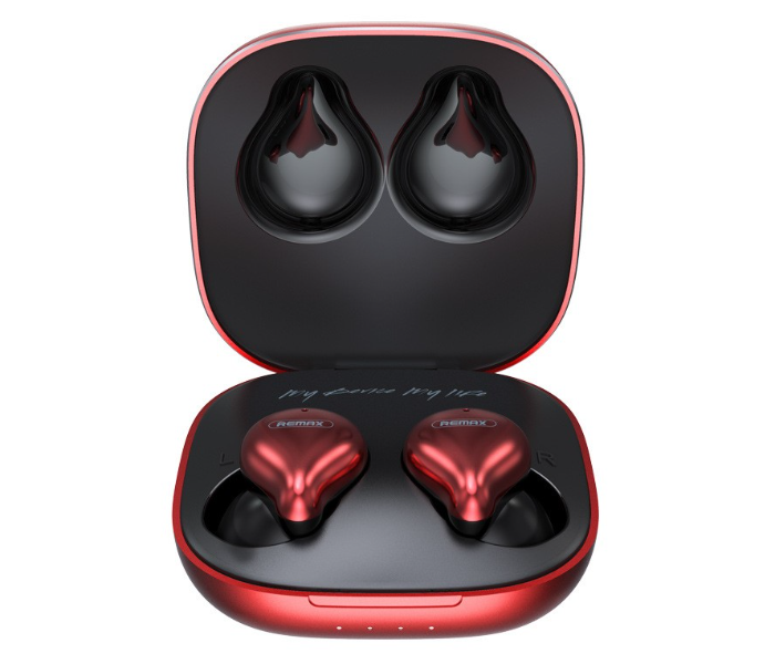 Remax TWS-12 True Wireless Stereo Earbuds -Red - Zoom Image 1