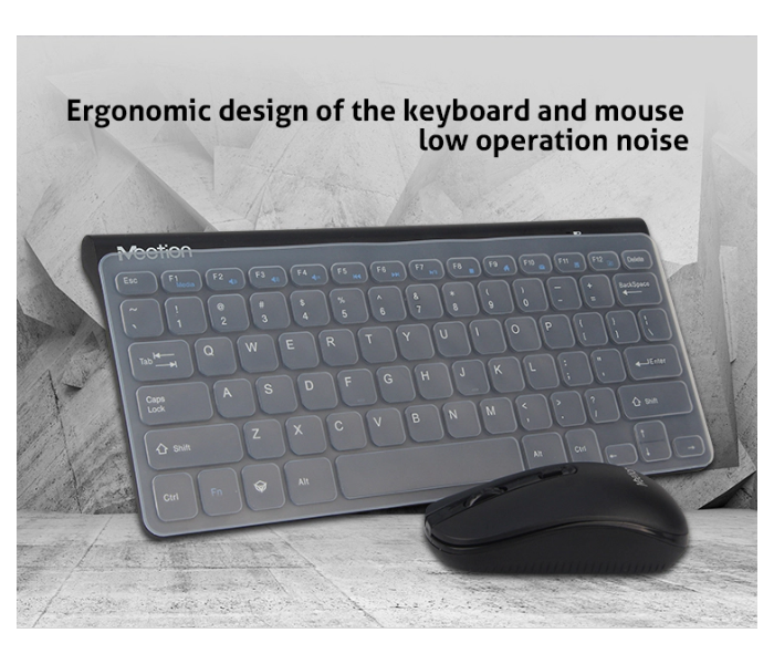 Meetion MT-MINI4000 2.4G Wireless Keyboard And Mouse Combo Power-efficient Wireless Technology - Black - Zoom Image 6