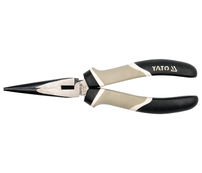 Yato YT-6586 6 Inch High Leverage Long Nose Plier - Grey and Black - Zoom Image