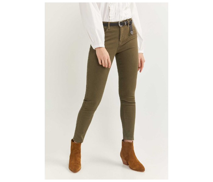 Springfield 683705020 Size 34 Cotton Pant for Women - Brown - Zoom Image