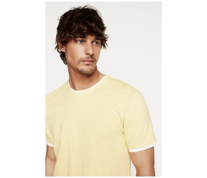 Springfield 712182204 XS Basic T-Shirt for Men - Yellow - Zoom Image 3