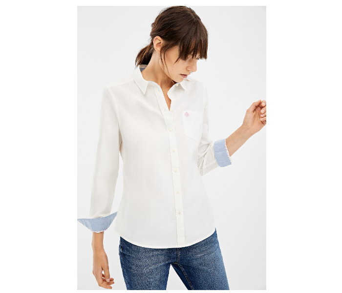 Springfield 679636299 Size 42 Long Sleeve Blouse for Women - White - Zoom Image 2