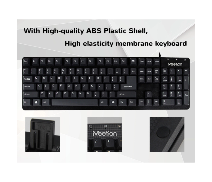 Meetion K202 USB Waterproof Wired Computer Keyboard - Zoom Image 4