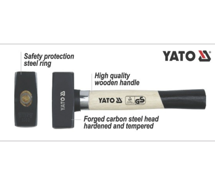 Yato YT-4552 1500gm Cold Forged Stoning Hammer - Black and White - Zoom Image 2