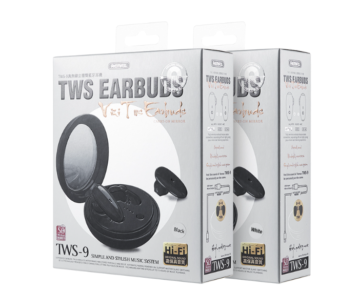 Remax TWS-9 Vizi Series TWS Earbuds -Black - Zoom Image 2