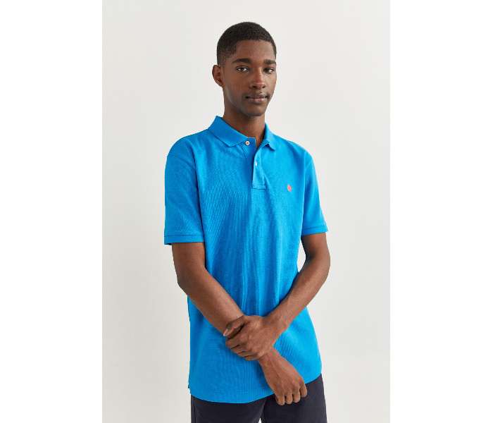 Springfield 855102287 Large Basic Polo Shirt for Men - Turquoise - Zoom Image 1