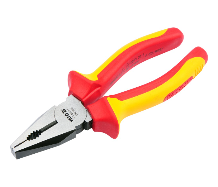 Yato YT-21151 6 Inch Cr-V Steel Insulated Combination Plier - Yellow and Red - Zoom Image 2