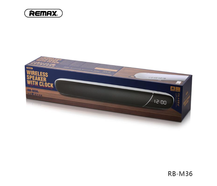 Remax RB-M36 Wireless Speaker With Clock - Black - Zoom Image 3