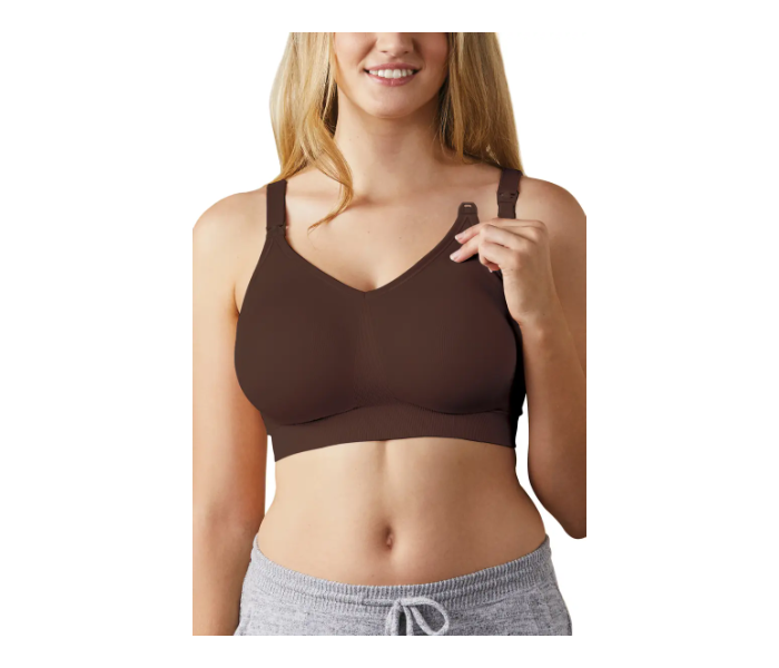 Bravado 1401BA-8 XL The Body Silk Seamless Cocoa Nursing Bra -Brown - Zoom Image 2