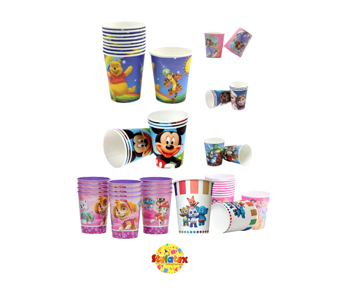 Stylatex 6 Pieces Party Decorative Cup Cartoon Character for Kids - Zoom Image