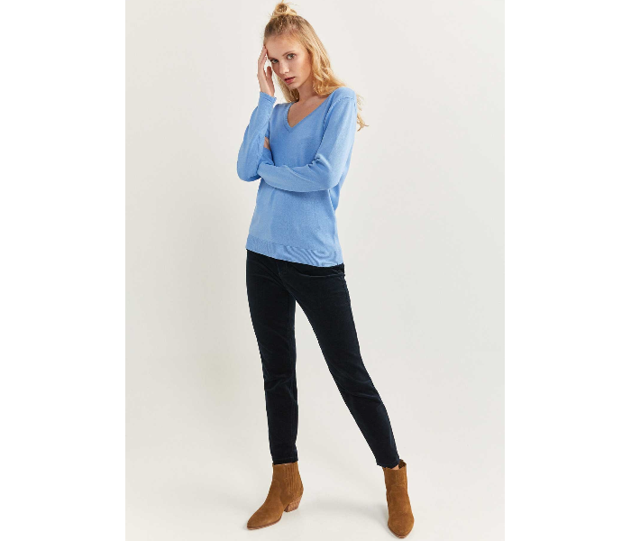 Springfield 133741614 XL Long Sleeve Knitwear for Women - Light Blue - Zoom Image 1