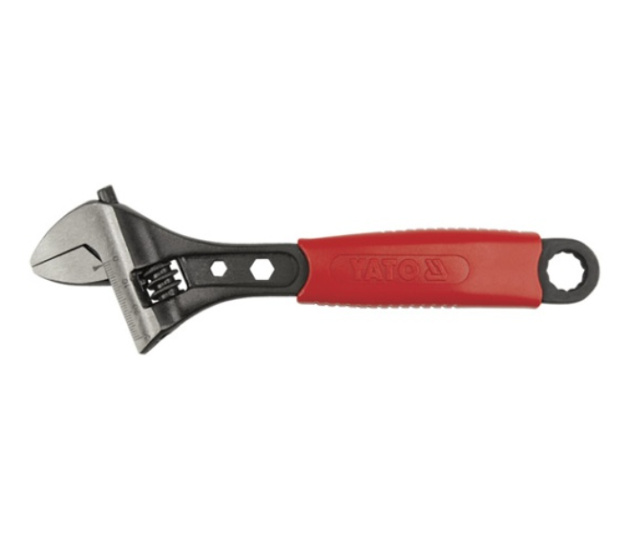 Yato YT-2172 250mm Cr-V Steel Adjustable Wrench - Red and Black - Zoom Image