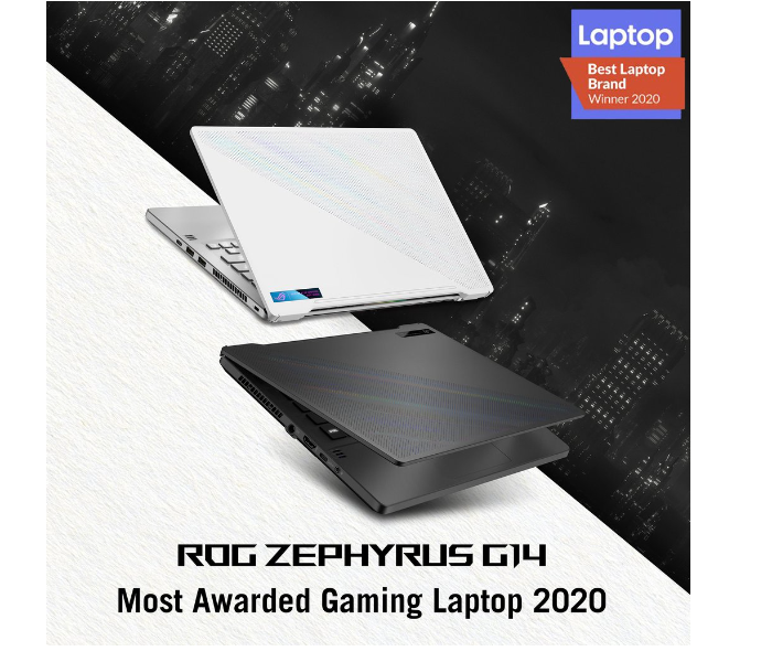 Asus Rog Zephyrus GA401QE-K2144T 14 Inch WQHD AMD RYZEN 9 5900HS Processor 16GB RAM 1TB SSD 4GB NVIDIA Geforce RTX3050TI Graphics Windows 10 Home - Grey - Zoom Image 6