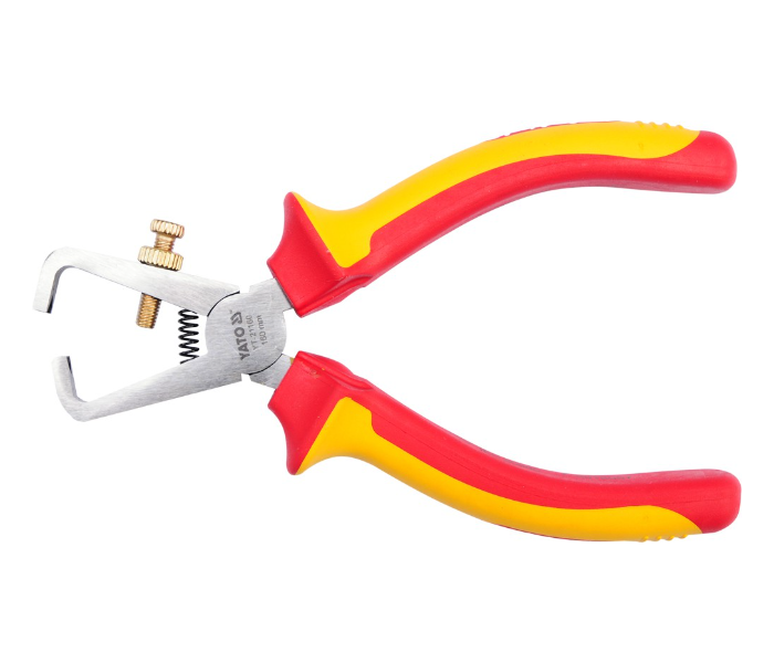 Yato YT-21160 6 Inch Cr-V Steel Insulated Wire Stripping Plier - Yellow and Red - Zoom Image 2