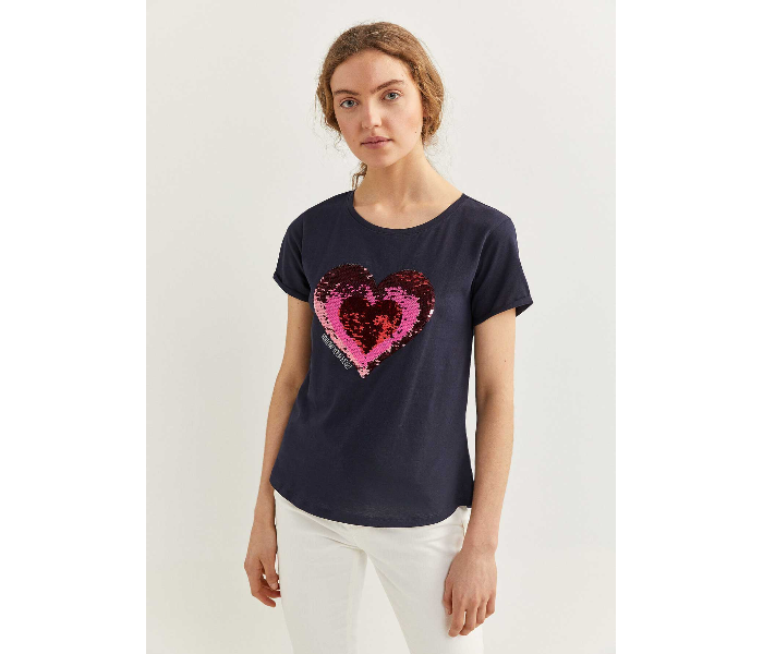 Springfield 886751817 XS T-Shirt for Women - Dark Blue - Zoom Image 1