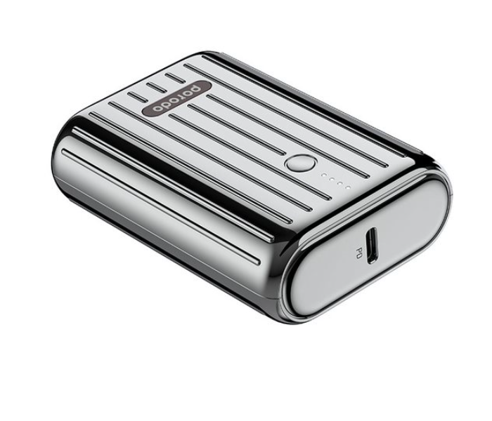 Porodo PD-PBFCH001-SL 10000mAh 18W Quick Charge 3.0 Ultra-Compact Wireless Portable Power Bank - Silver - Zoom Image 3