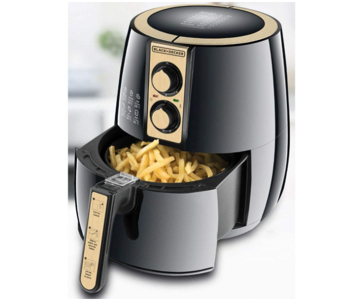 Black & Decker - 2.5 Liter Manual Air Fryer Aero Fry - Black