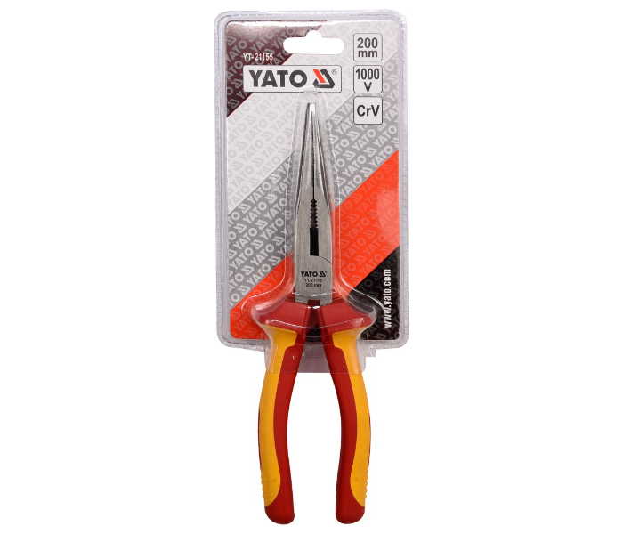 Yato YT-21155 8 Inch Insulated Long Nose Plier - Yellow and Red - Zoom Image 3