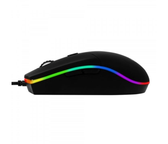 Meetion MT-GM21 Polychrome RGB Circulation Backlit Gaming Wired Mouse -Black - Zoom Image 2