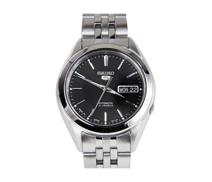 Seiko SNKL23J1 Analog Automatic Black Dial Stainless Steel Watch for Men - Silver - Zoom Image 1