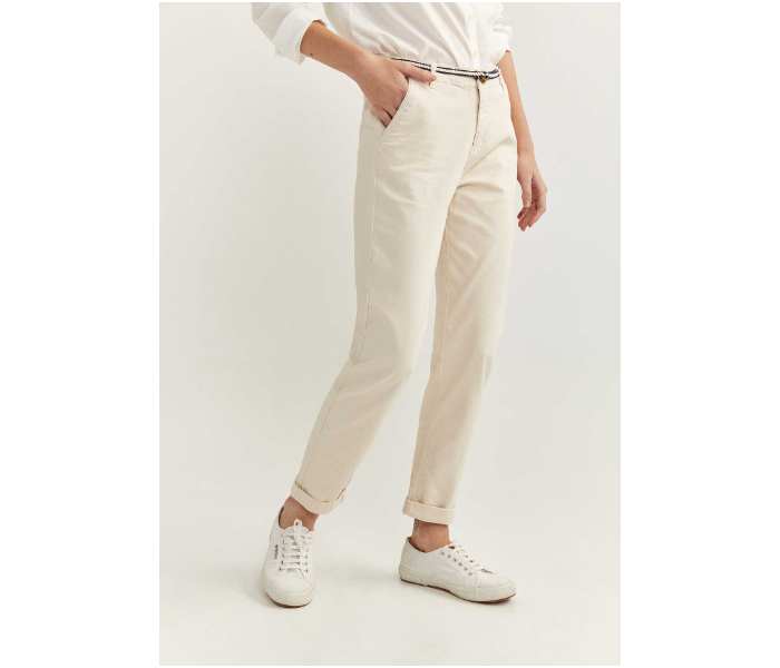 Springfield 683724751 Size 34 Cotton Pant for Women - Beige - Zoom Image 1