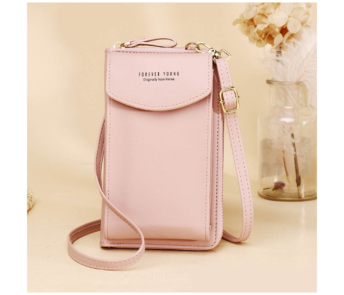 Forever Young Women PU Leather Mini Sling Bag - Light Pink - Zoom Image